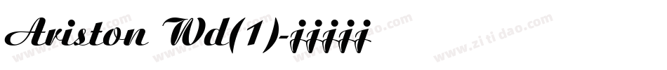 Ariston Wd(1)字体转换